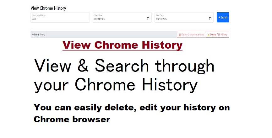 view chrome history extension