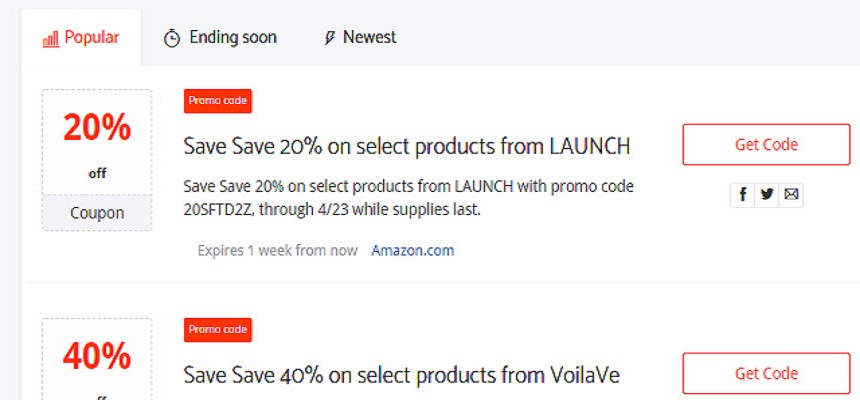amazon promotional codes extension